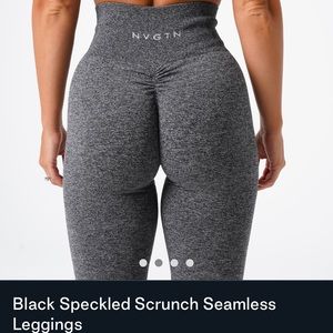 nwot NVGTN Black Speckled Scrunch Seamless Leggings